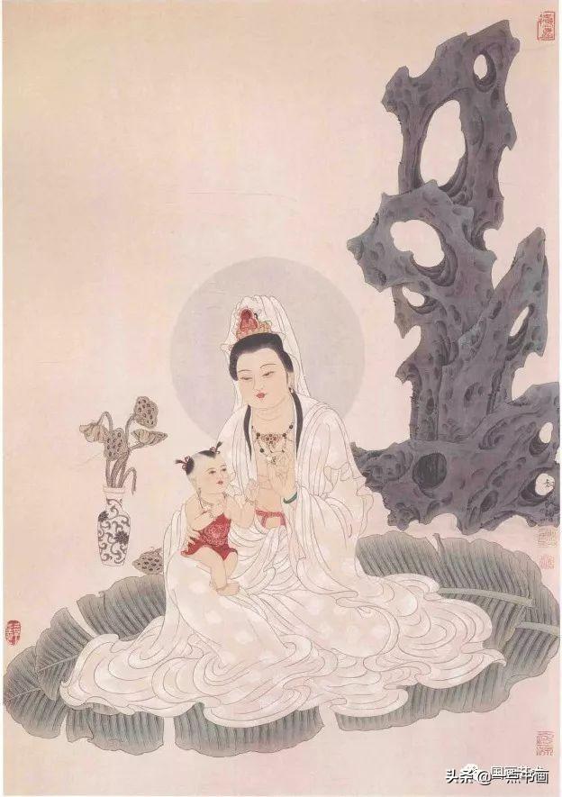 千姿百态——观音画谱选页欣赏_菩萨