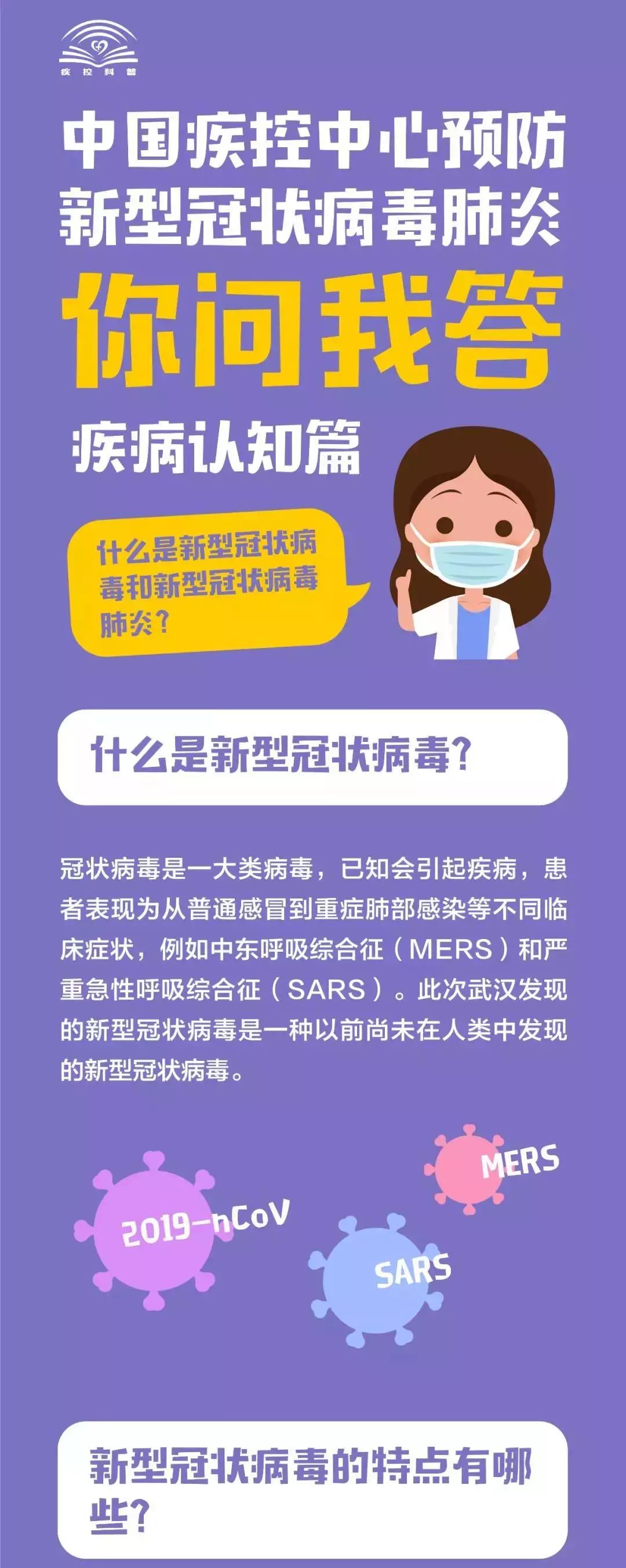 中国疾控中心预防新型冠状病毒肺炎你问我答疾病认知篇
