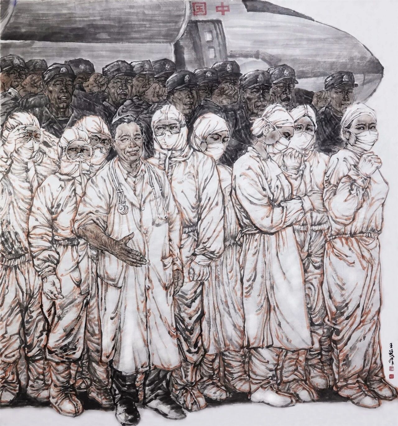 王勇(山西) 抗疫卫士张洪健(江苏) 团结一心齐力抗