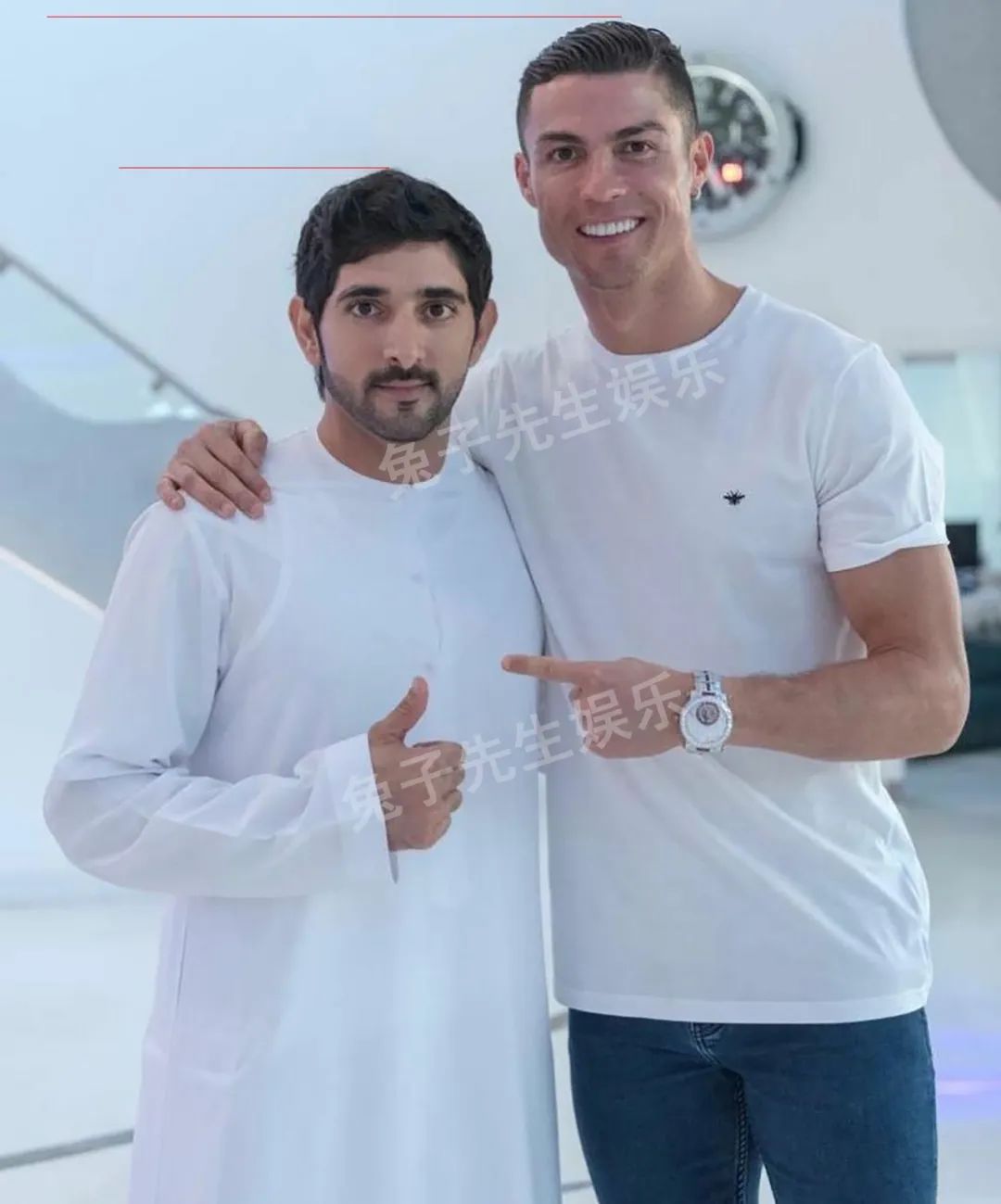 迪拜哈姆丹王子身高成硬伤与c罗相差一大截还没有成龙个头高