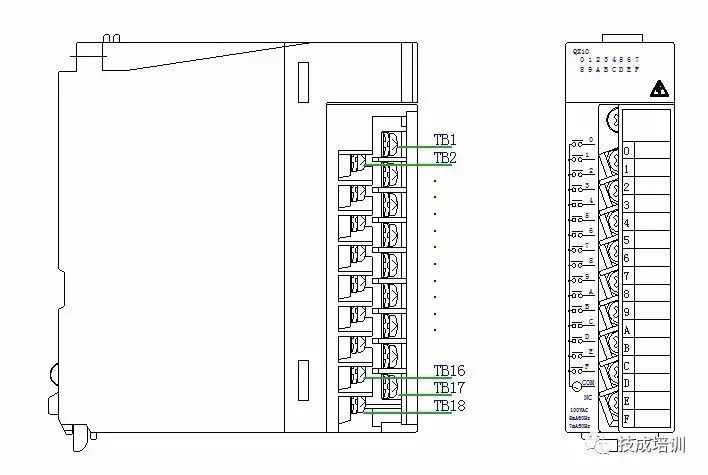 三菱q系列交流输入模块接线