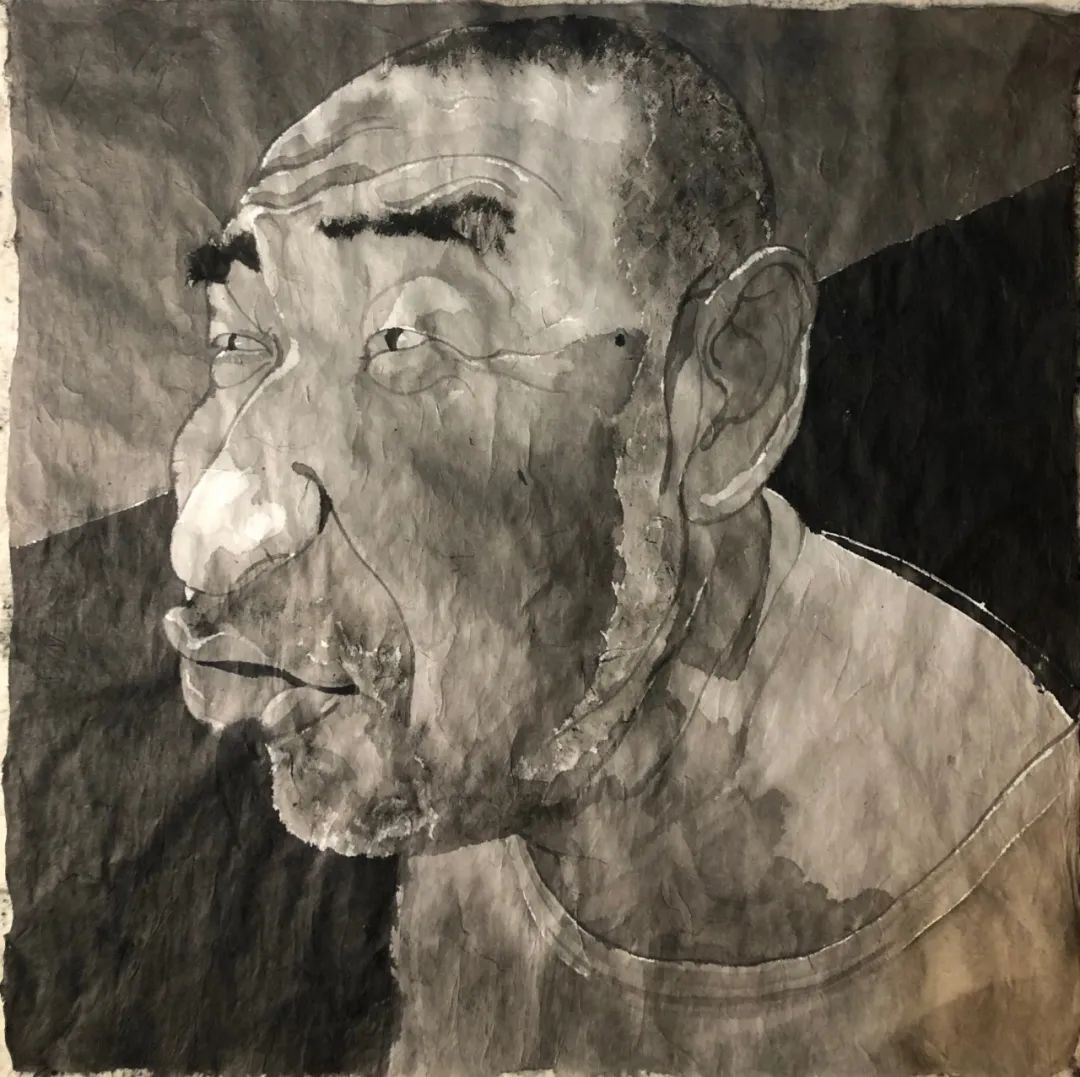 方力钧在隔离期间的创作武汉隔离艺术计划之七