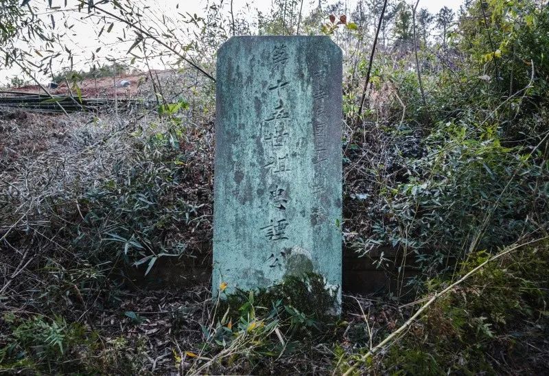 溪口桃坑山南麓又找到蒋介石先生离乡前为蒋家祖辈题写的四块墓碑