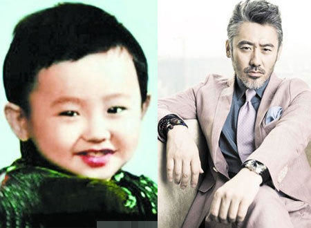 吴秀波【完全看不出】黄磊(小时候曾扮女孩)黎明(你确定天王小时候去