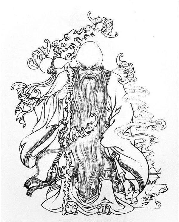 工笔画中国传统白描图谱之传统人物仙女