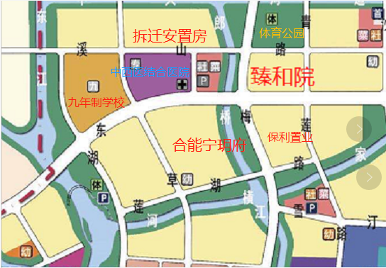 东部新城邱隘镇的臻和院楼盘周边医院菜场学校体育公园幼儿园都不少