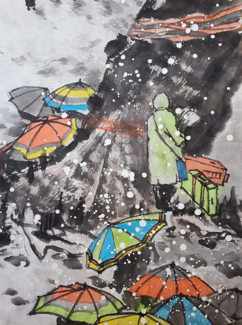 中国温度暖归途画家沉浮用作品让人们记住这一刻