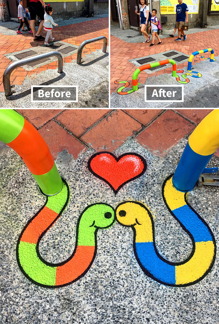 图片[5] - 高雄驳二也有！《２３张市容变身照》纽约「街头艺术家」把街道变得新奇！ - xizi