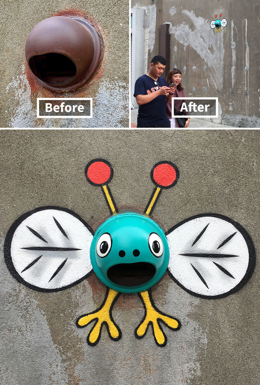 图片[12] - 高雄驳二也有！《２３张市容变身照》纽约「街头艺术家」把街道变得新奇！ - xizi