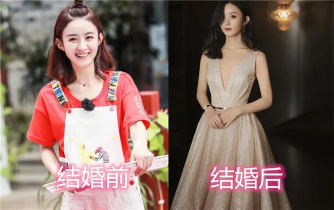 只是看图中婚前的他还比较青涩,看起来瘦瘦的很养眼,而婚后就多了一些