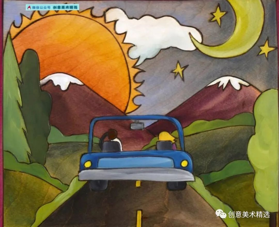 素材分享几何线条分割构图表现中的风景