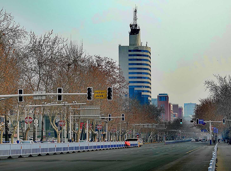 安静的庄城疫情防控中的石家庄街景