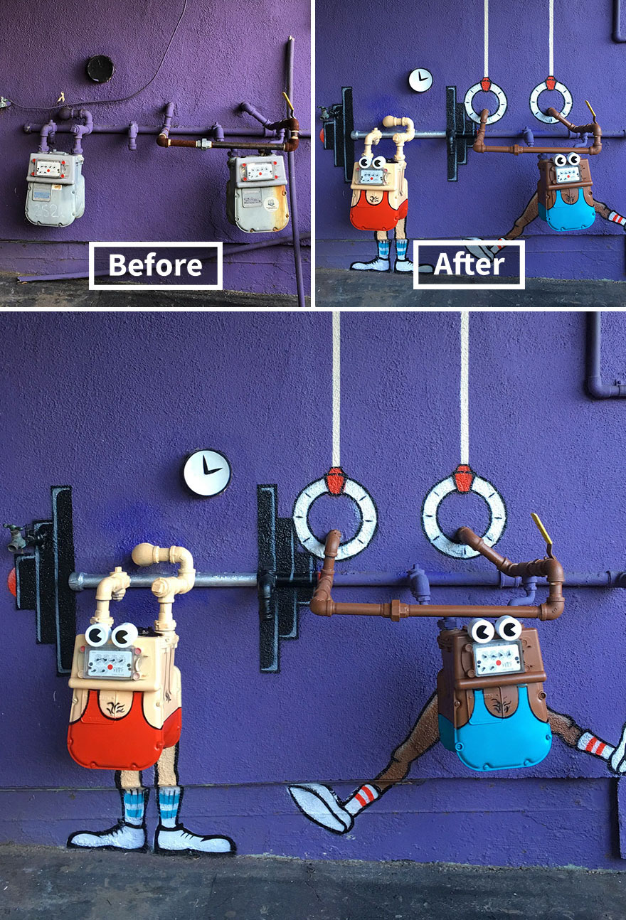 图片[10] - 高雄驳二也有！《２３张市容变身照》纽约「街头艺术家」把街道变得新奇！ - xizi