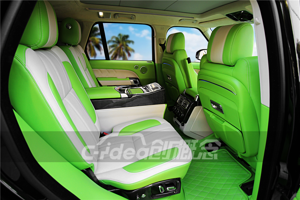 路虎揽胜绿了天呐这是什么情况改装内饰回头率惊人