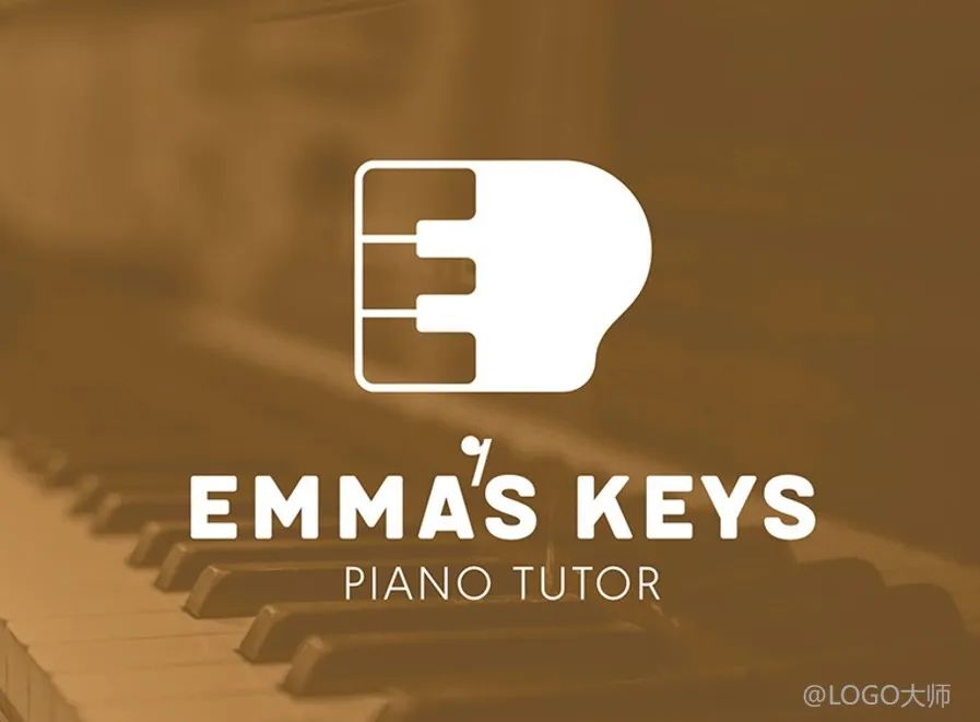 黑白琴键主题logo设计合集鉴赏!