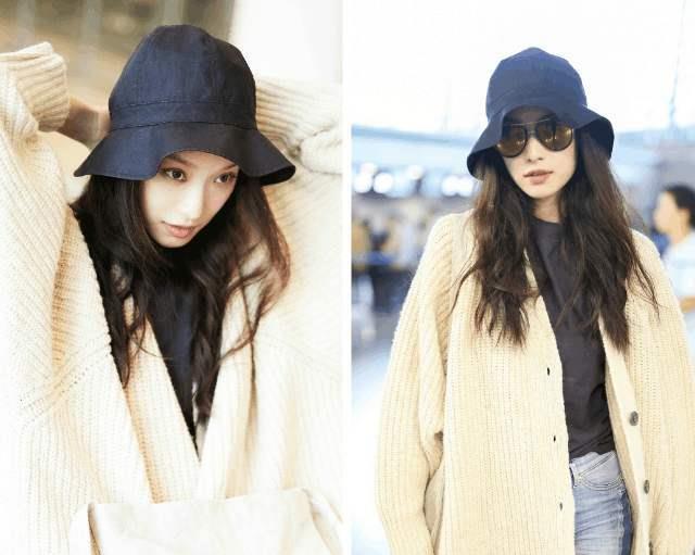 开春怎么能少了针织开衫学学倪妮这样高级搭配太少女