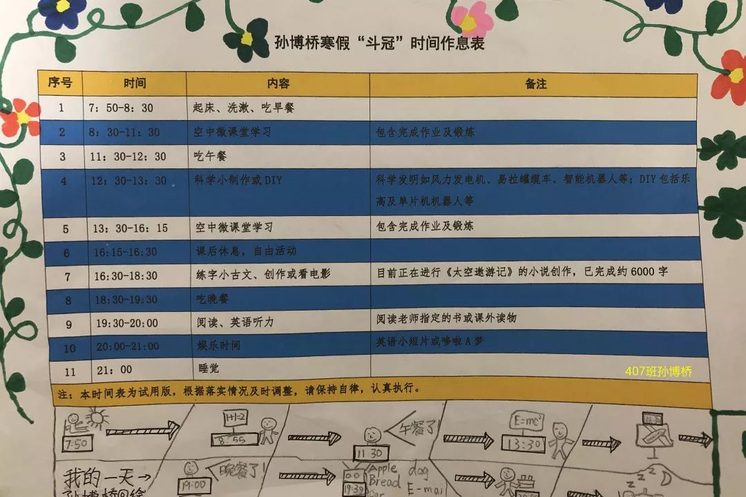停课不停学 | 让老师都甘拜下风的花式作息时间表是咋样的