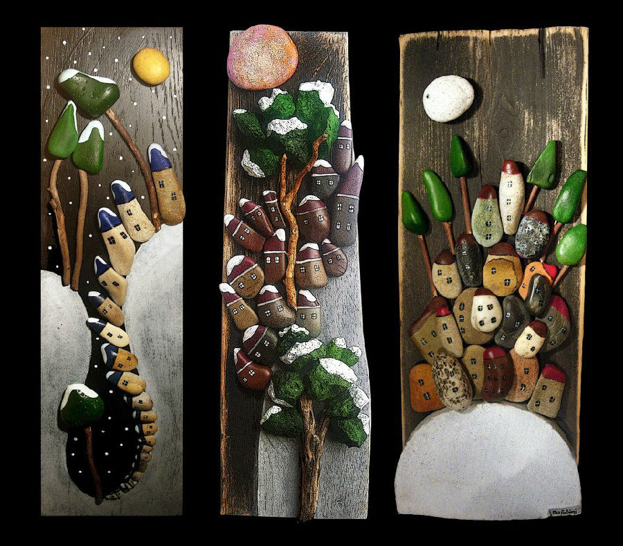 让人惊叹的小石子创作!