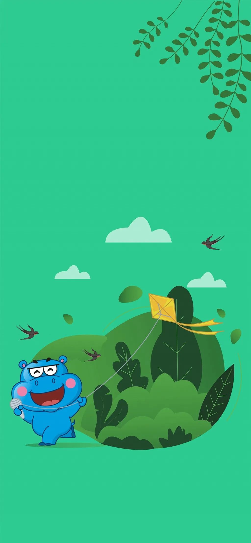 资阳九曲河门户网2020年春季河马卡通手机壁纸发布