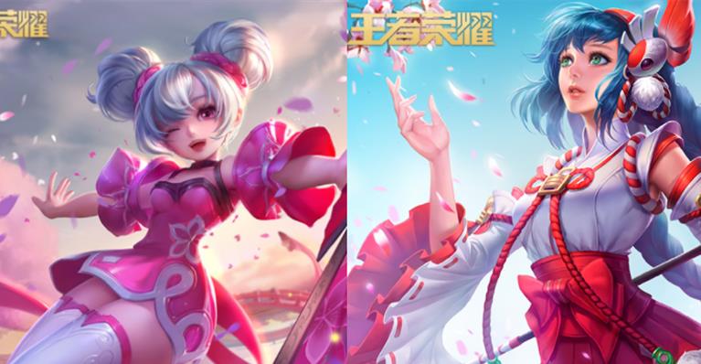 二,大乔小乔,这一套皮肤是后续第一套会做出来的皮肤,有四个英雄,这四