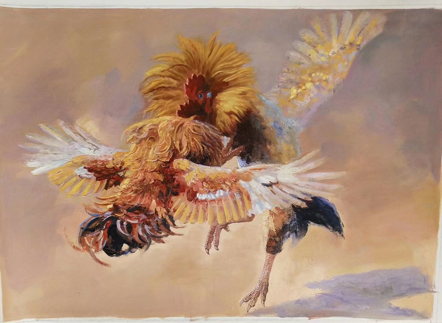 大芬油画 斗鸡图