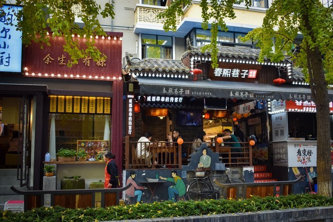 成都火爆的美食街,距离宽窄巷子不远,全天都能看到有人在排队