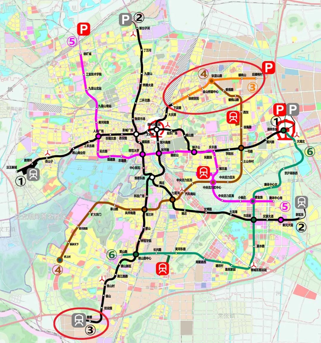 徐州地铁3号线和6号线共22座地铁站具体位置公布!