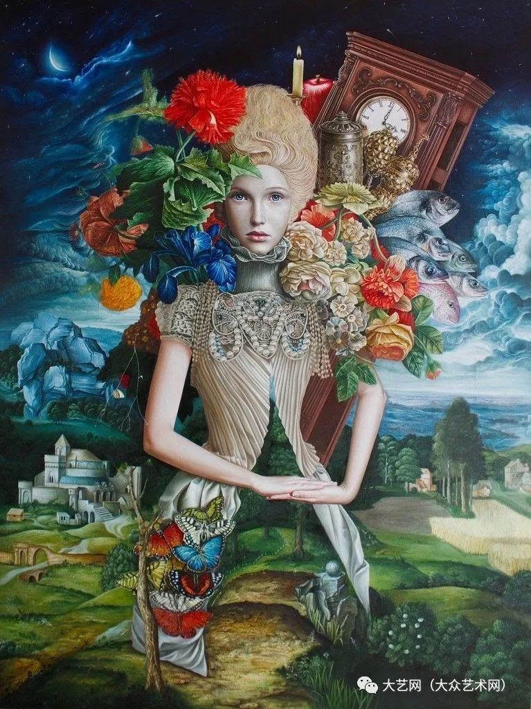 旅美古巴裔魔幻超现实主义画家 toledo del rio 绘画作品_德尔