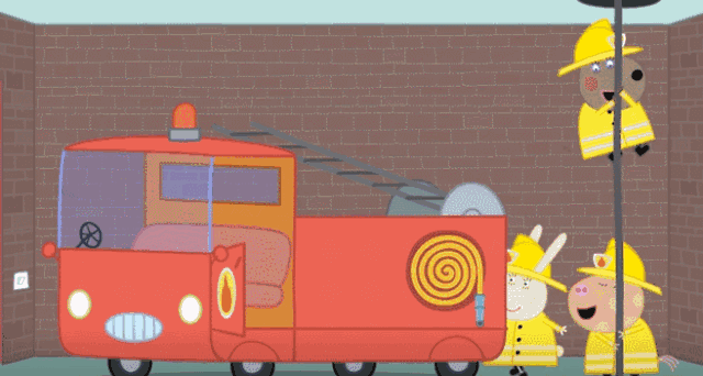 她明明是一个消防宣传员_消防车