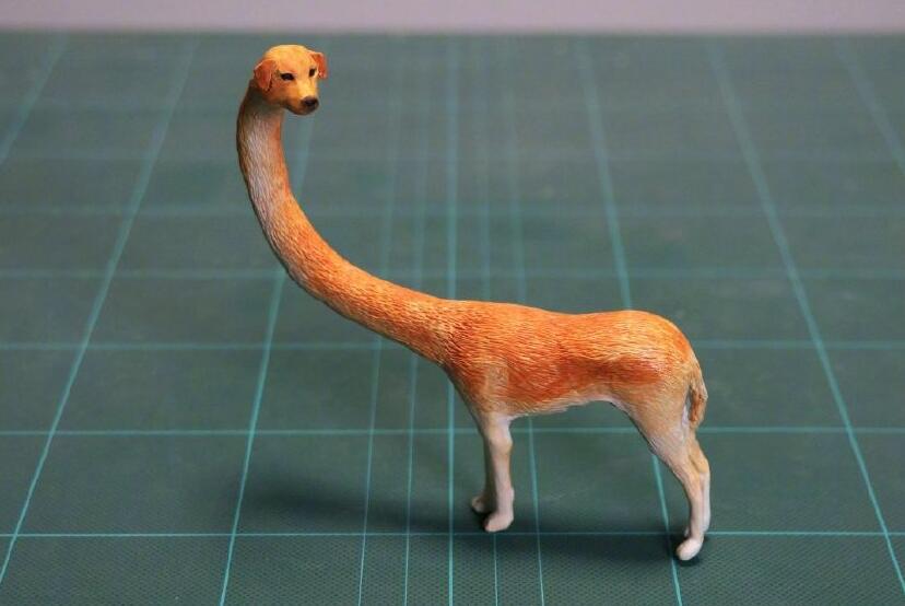 原创岛国小哥搞笑手办,双头鹅还不够,这个长颈狗是什么