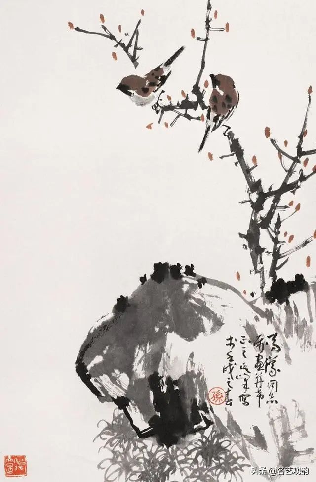 孙其峰画的这些石头鸟儿精彩