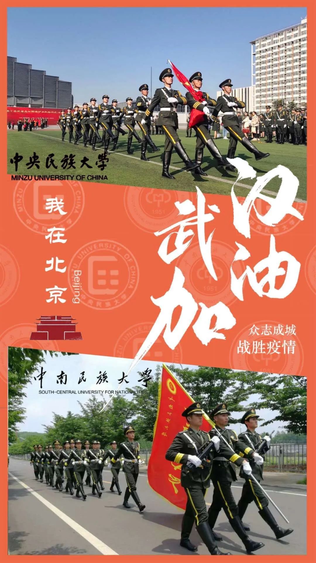 国护战疫急难情馀聚武汉指日旌旗迎风展