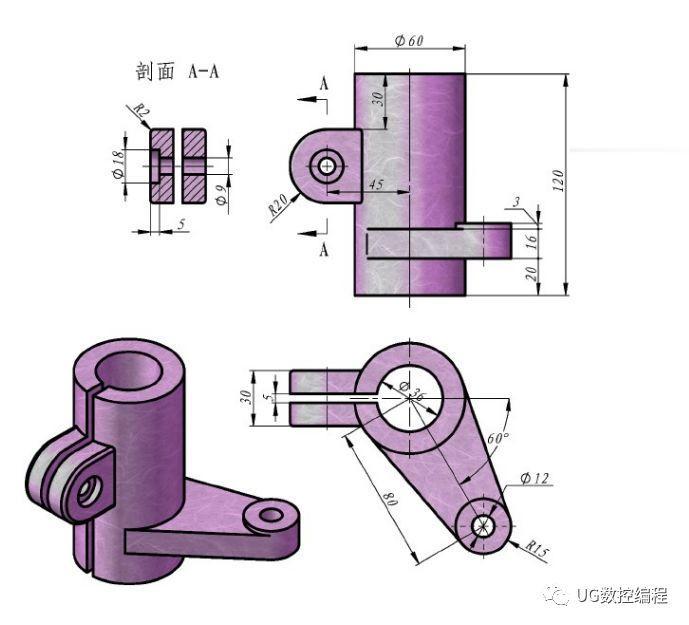 ug編程畫圖建模圖紙分享收藏後再也不用擔心沒有練習圖啦