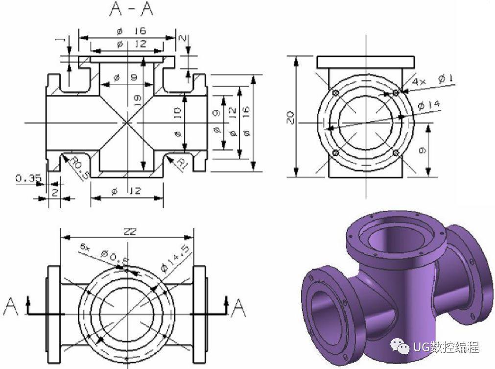 ug编程画图建模图纸分享,收藏后再也不用担心没有练习图啦!_工资