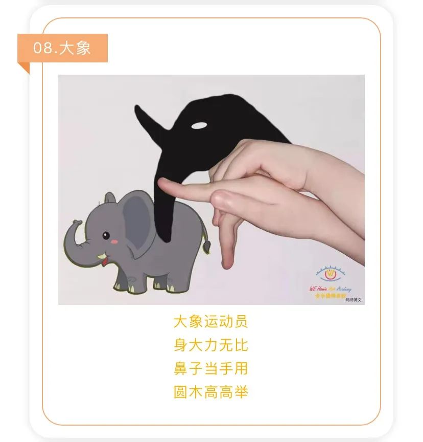 就是好玩的手影游戏哦!聪明的宝贝们,你们知道是啥吗?