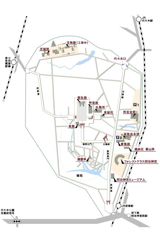 明治神宫平面图图片