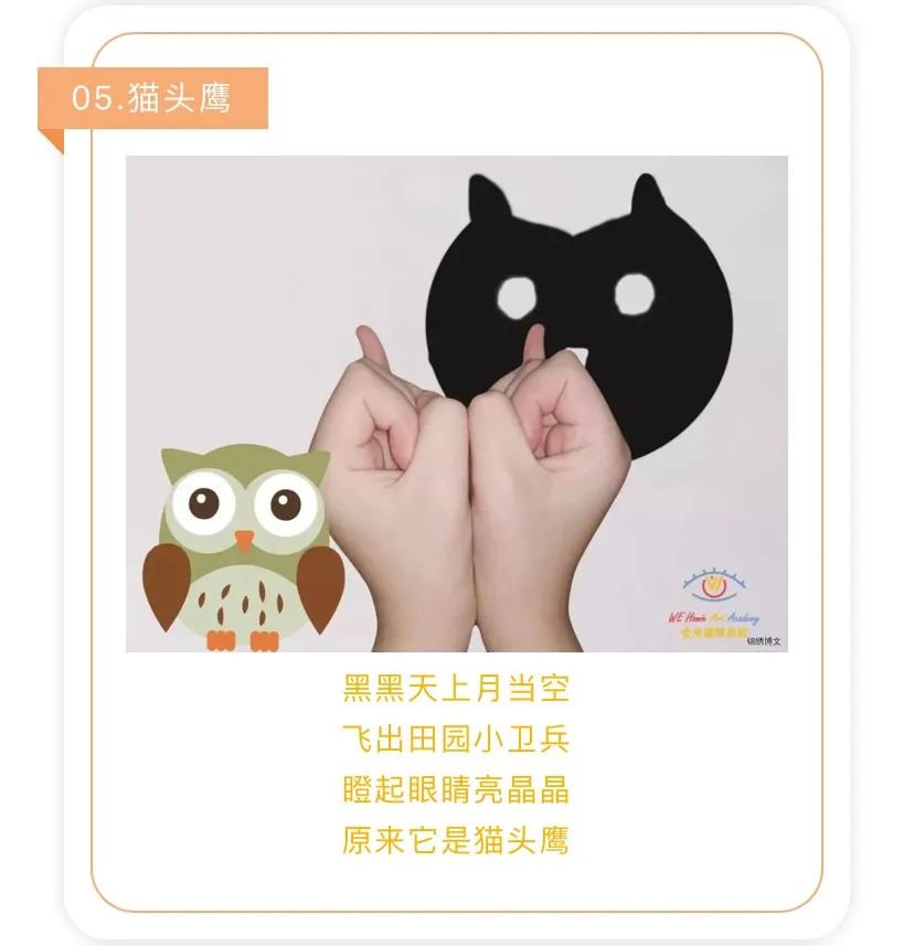 就是好玩的手影游戏哦!聪明的宝贝们,你们知道是啥吗?