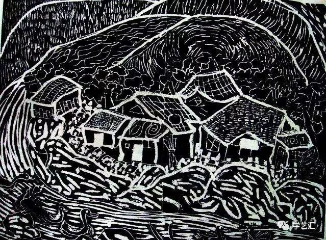 在刻好的板子上(根据需要,可随意调整各种颜色),使吹塑纸版画上均匀受