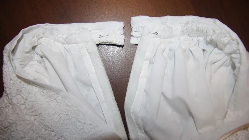 蕾丝裙里衬的缝法接缝整洁漂亮