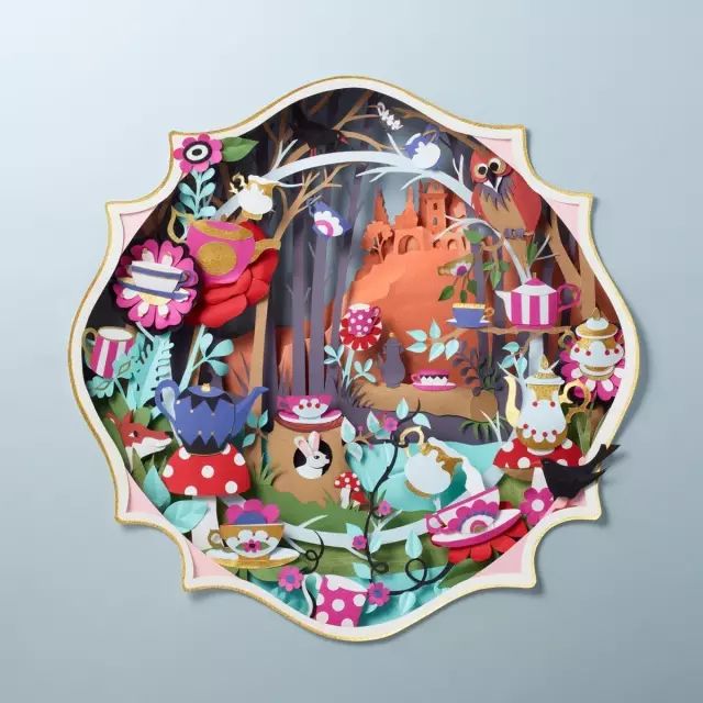 纸雕作品欣赏,用纸雕刻自然的风景,层次鲜明_纸塑