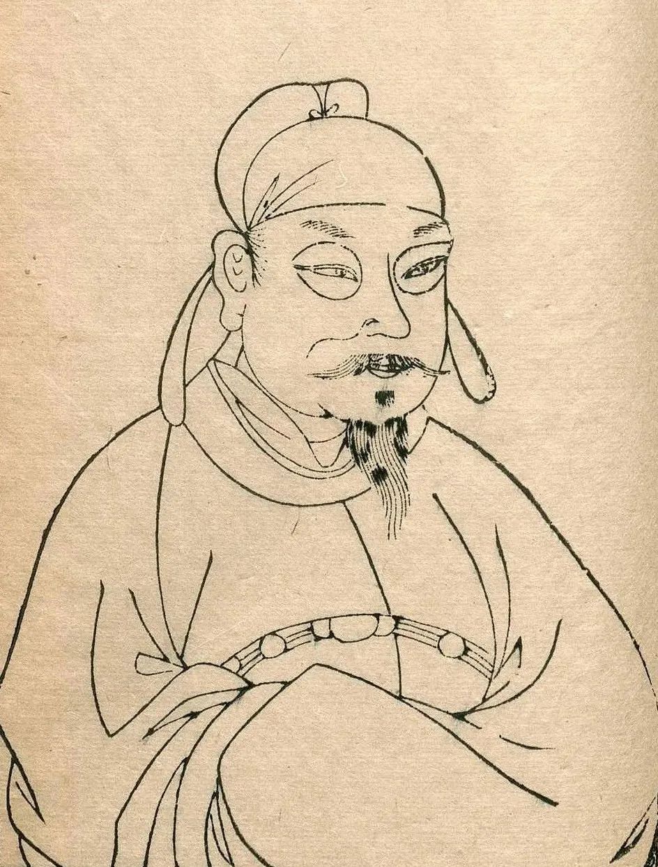 贾岛像 [明]王圻《三才图会》与贾岛,孟郊约略同时却崇尚平易通俗的