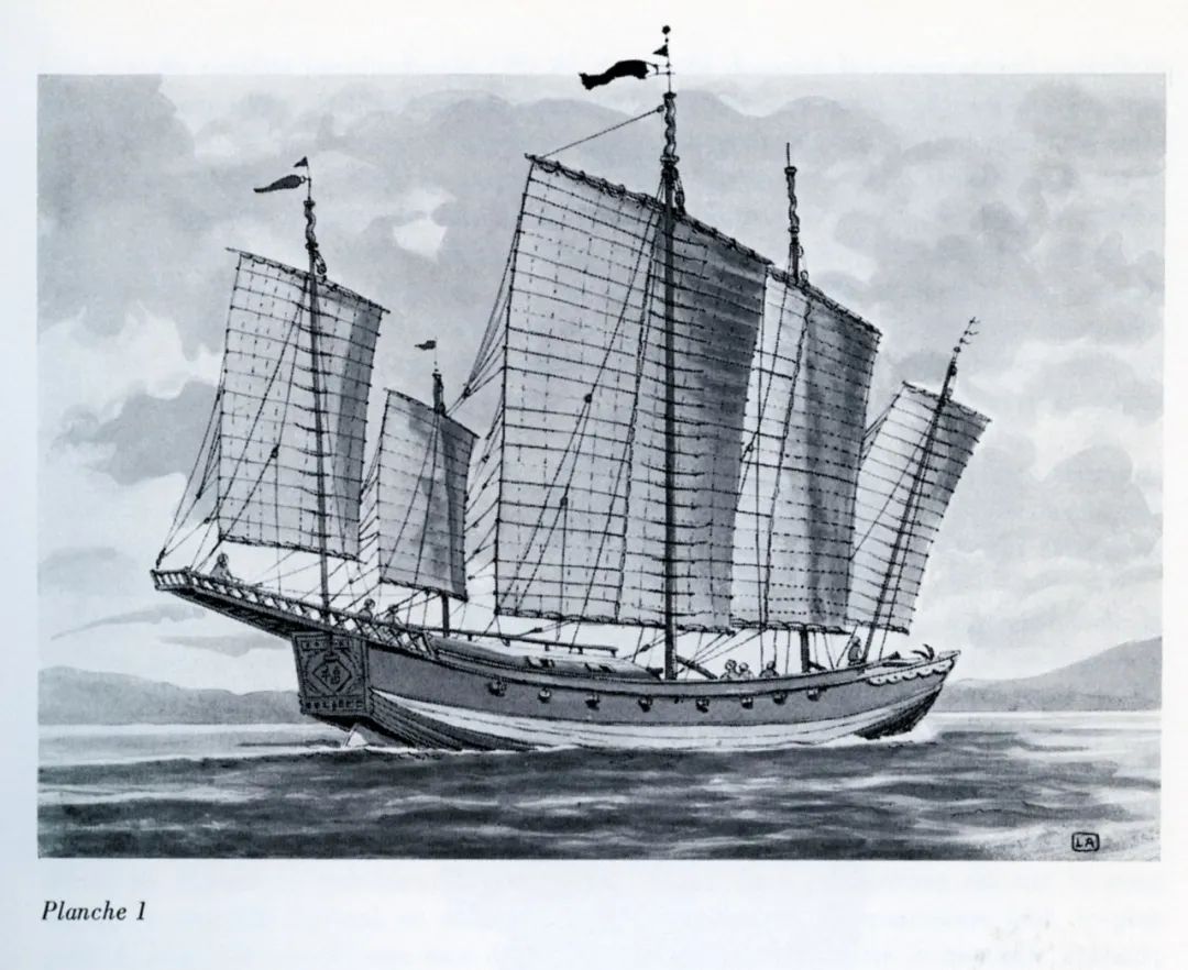 《筹海图编》所绘明代沙船式战船《南船纪》所绘