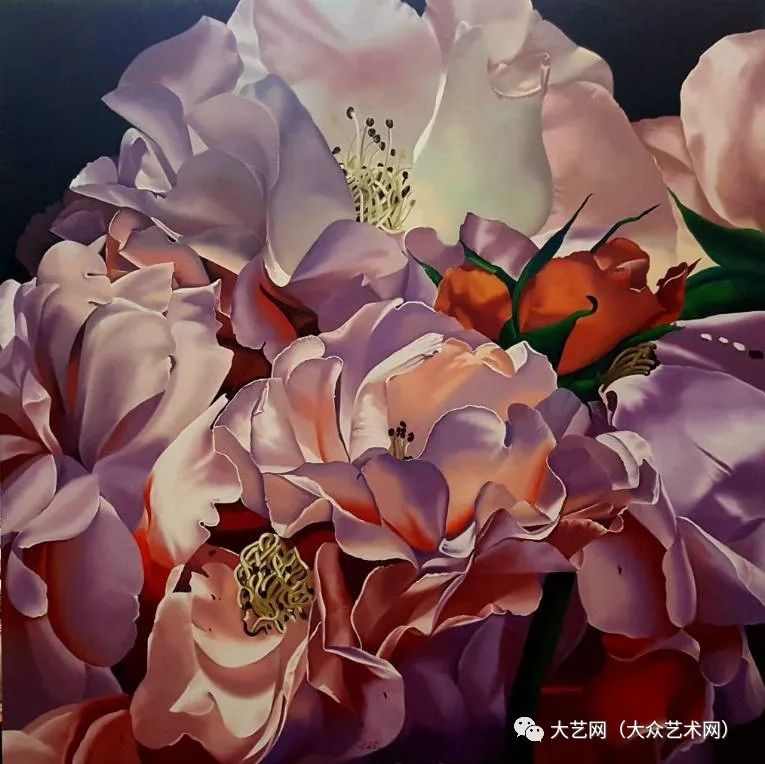 大众艺术网发现表达超魅力的时尚花儿意大利当代具象主义画家luigi