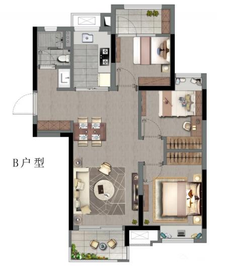 86㎡三室兩廳一衛↓↓89㎡三室兩廳一衛↓↓據瞭解,卓越蔚藍星宸苑