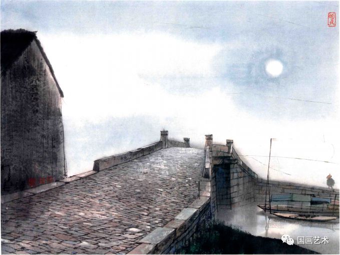 国画中的江南小桥美醉了