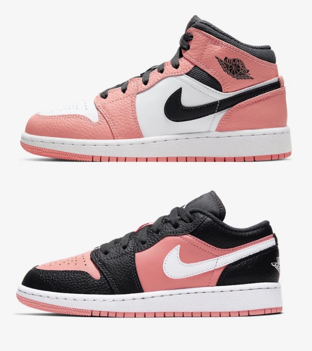 球鞋志aj1粉樱花套装曝光八孔低帮居然互为相反色