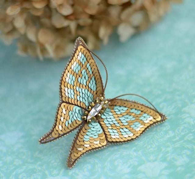 亮片经鱼线缝合不一样的珠绣蝴蝶缤纷闪耀的蝴蝶世界亮闪闪