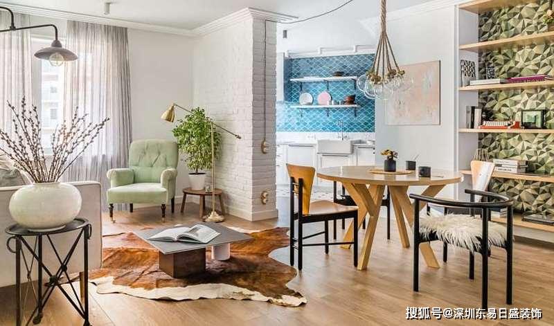 深圳装修公司63㎡北欧风格清新小宅软装家居装饰实景图