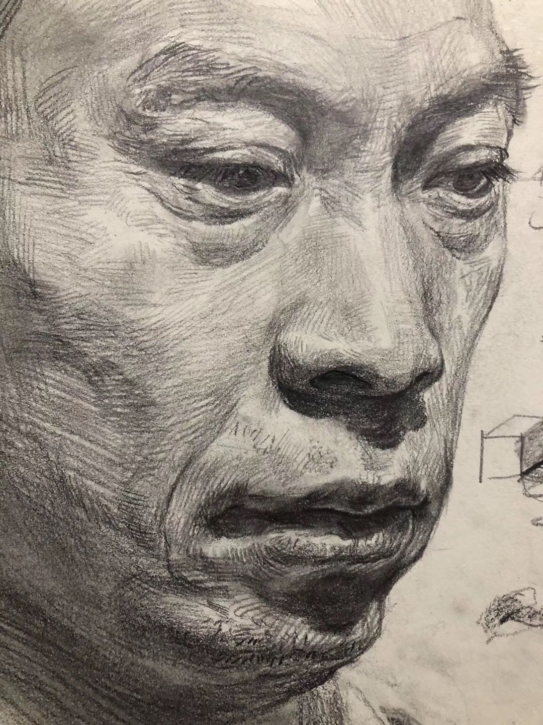 直播课手把手教你素描中最难的肖像画5个步骤轻松学会