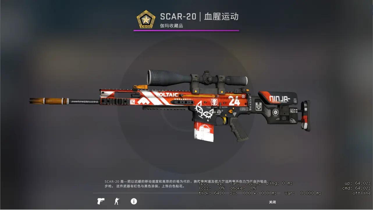 csgo:招募副驾驶 ct连狙scar-20/血腥运动 鉴赏